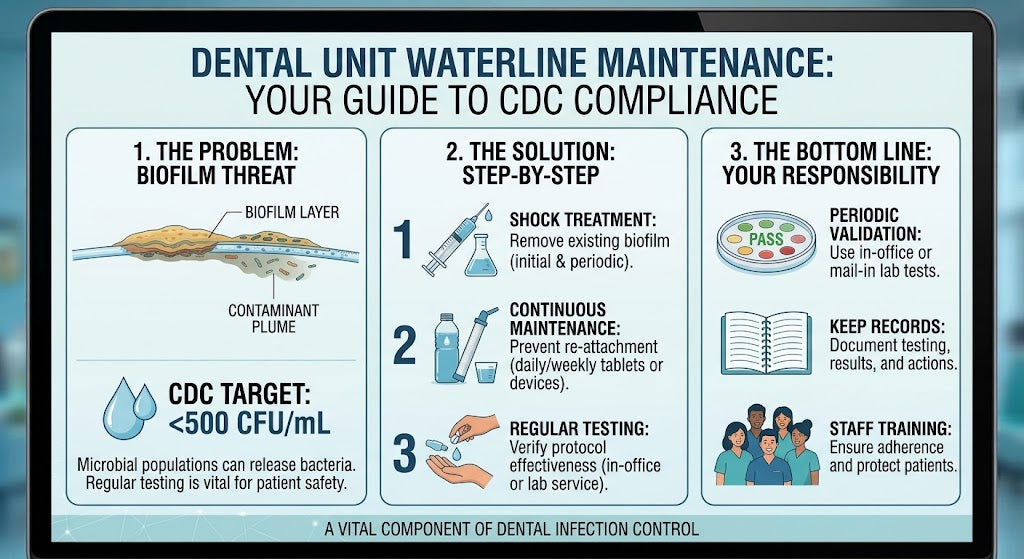 Dental Unit Waterline Maintenance: A Step-by-Step Guide to CDC Compliance