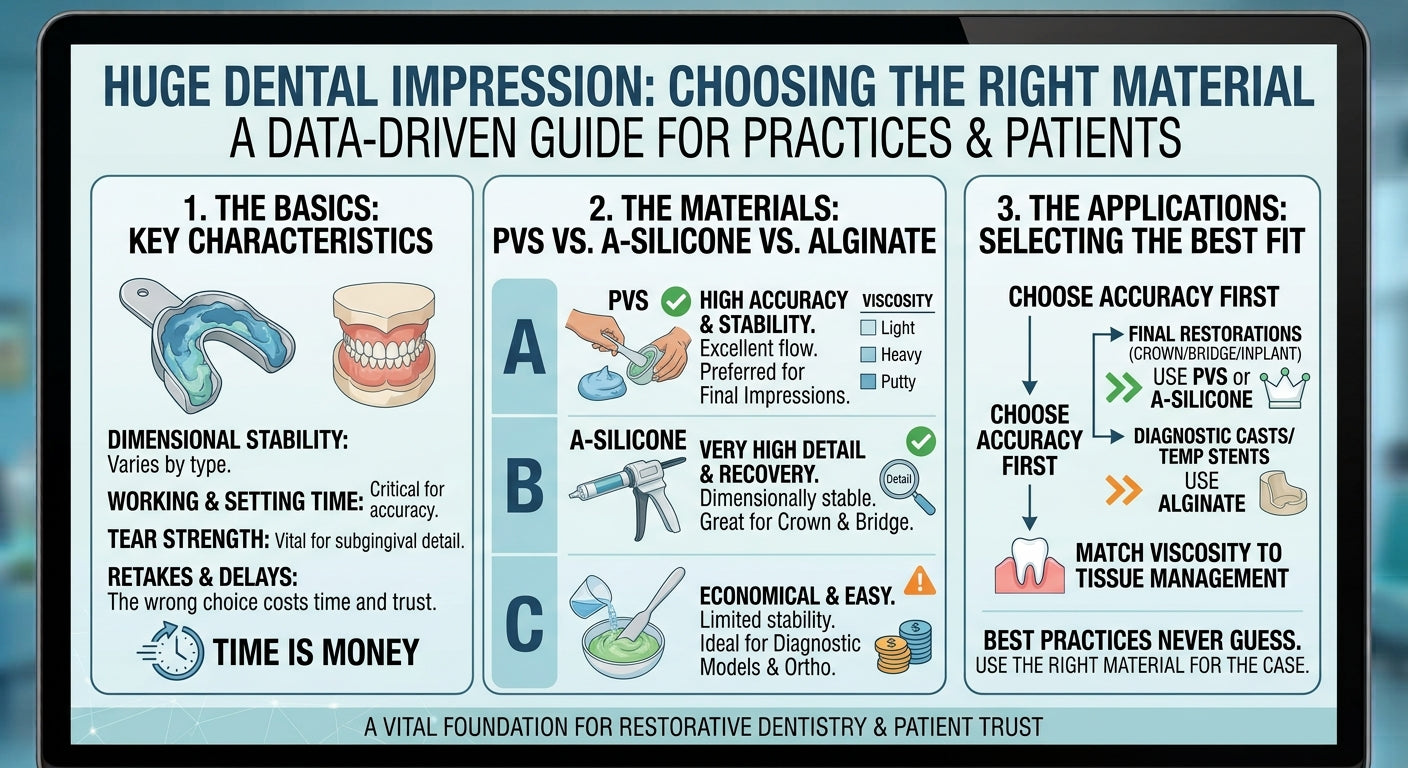 PVS vs. A-Silicone vs. Alginate: Choosing the Right Dental Impression Material
