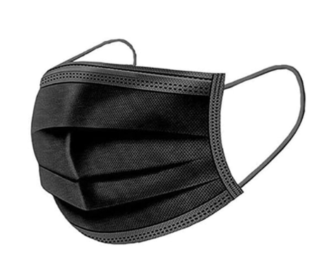 Earloop 3-Ply Face Masks – ASTM Level 3, Black | 50/Box