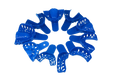 Disposable Perforated Impression Trays Dark Blue Assorted Sizes | Pack of 12