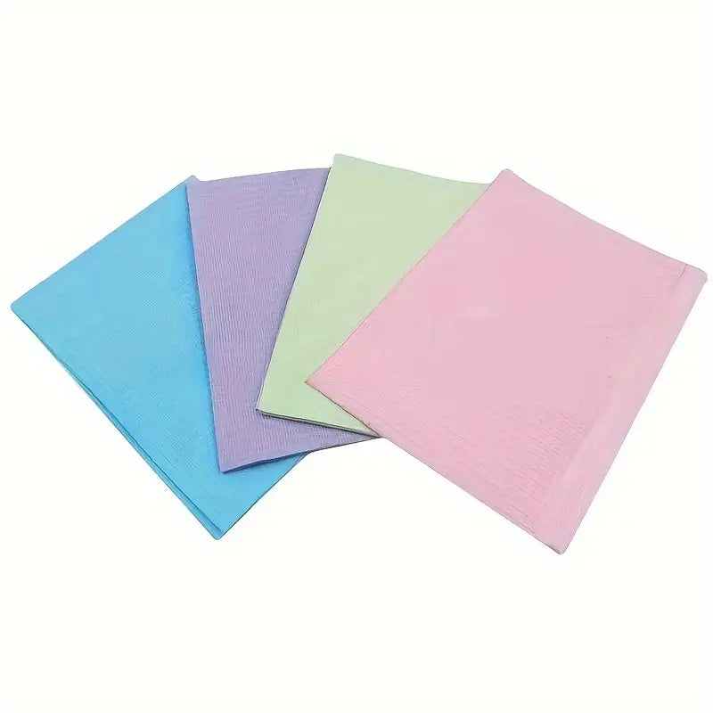 Dental Bibs 2 Ply Paper + 1 Ply Poly 13” x 18” Assorted Colors | 500 Case