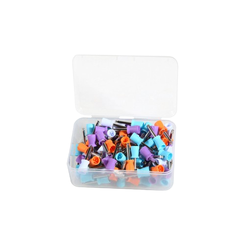 Dental Prophy Cups Regular Latch or Screw Type Assorted Colors | 100 Pack