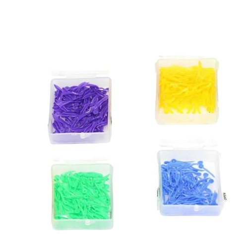 Dental Poly Wedges with Hole Color Coded XS S M L Disposable Plastic Wedges 100 / Box