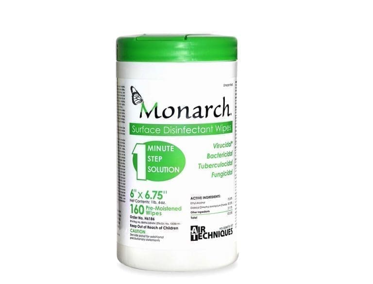 Monarch Surface Disinfection Wipes Non-Toxic 160 Count 6” x 6.75”