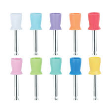 Dental Prophy Cups Regular Latch or Screw Type Assorted Colors | 100 Pack